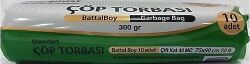 ATİPLAST 75*90 BATTAL BOY ÇÖP POŞETİ 300 GR SİYAH - 1