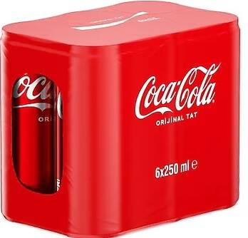 COCA COLA SLİM KUTU 250ML 6'Lİ - 1