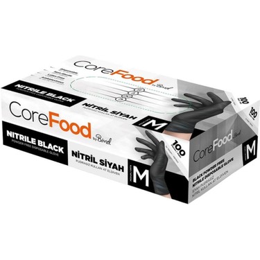 COREFOOD NİTRİL MUAYENE ELDİVENİ BEYAZ 100LÜ M - 1