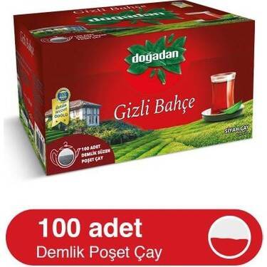 DOĞADAN GİZLİBAHÇE DEMLİK POŞET ÇAY 100LÜ - 1