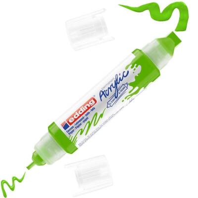 EDDİNG E-5400 AKRİLİK 3D DOUBLE LINER SARI-YEŞİL - 1