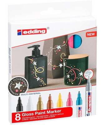 EDDİNG E-750 BOYA DEKOR. MARKÖRÜ 8Lİ KUTU - 1