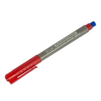 KRAF 270S PERMANENT MARKER ASETAT KALEMİ SİLGİLİ KIRMIZI S - 1