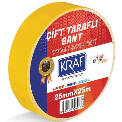 KRAF ÇİFT TARAFLI BANT 25MMX25M 2525G - 1