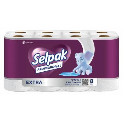 SELPAK PROFESSİONAL EXTRA HAVLU 8 Lİ - 1