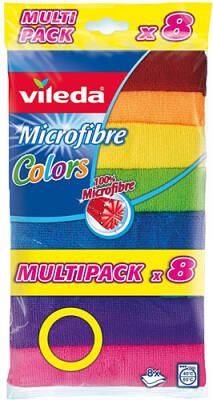 VİLEDA COLORS MİKROFİBER TEMİZLİK BEZİ MAXI PAKET 8Lİ - 1